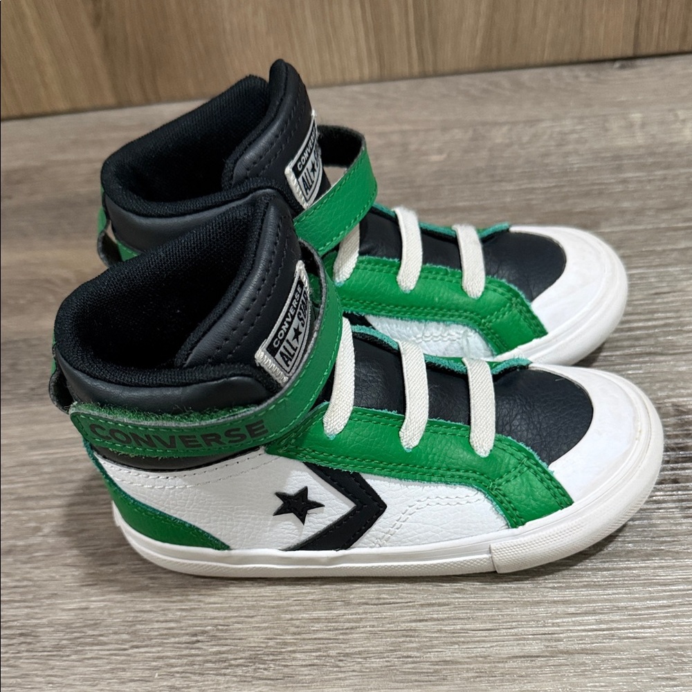 Converse Kids Sneakers - Green, Black, and White